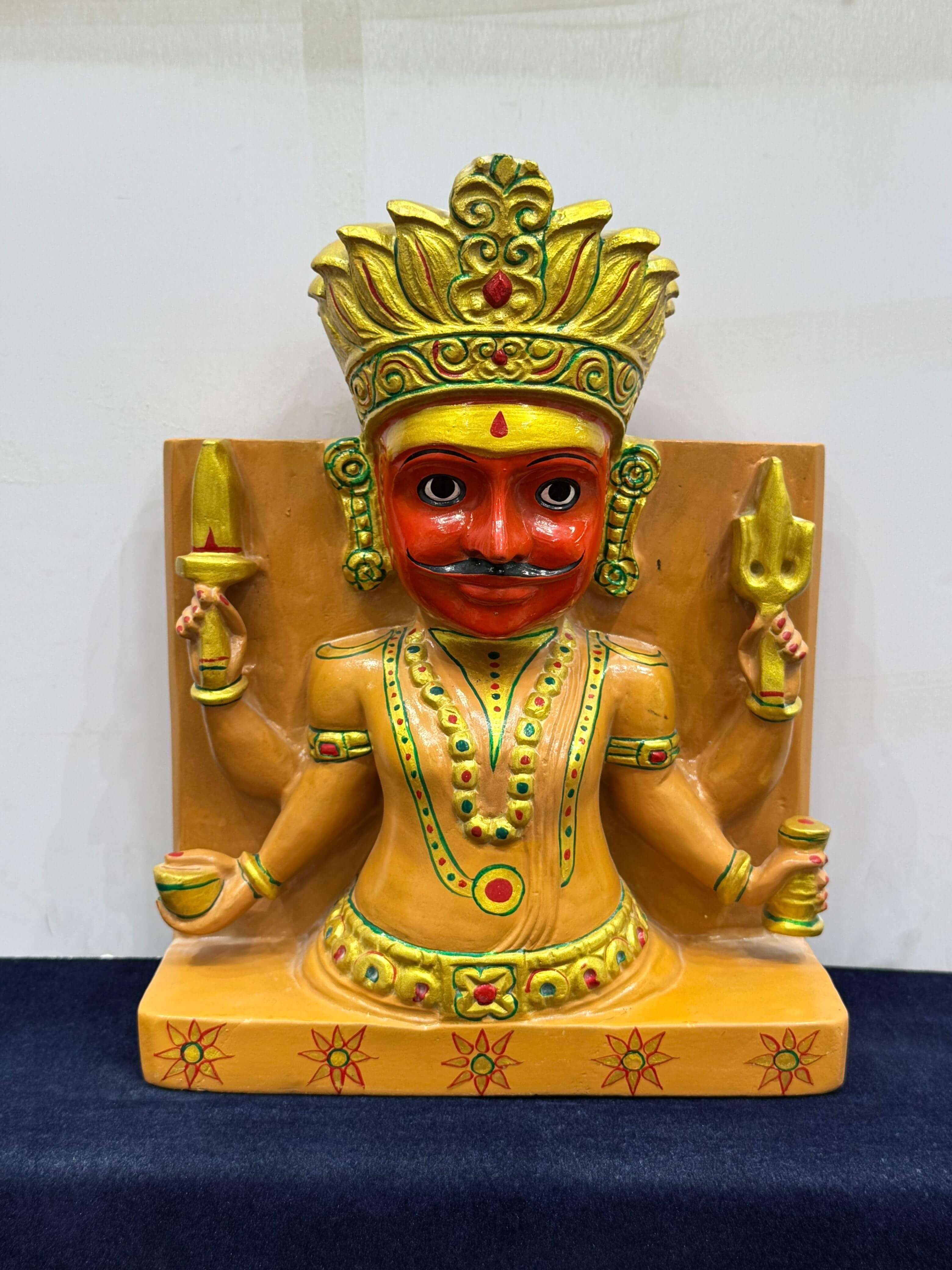 Handcrafted Marble Artifact - Traditional Indian Ceremonial Vessel by Natha Moorti Museum